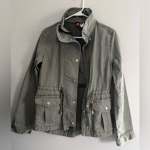 H&M Divided Olive Green Utility Jacket